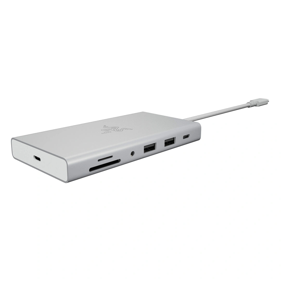 Razer USB-C Dock, 11-Ports, 4K 60Hz Display Output - Mercury Edition Razer USB-C Dock, 11-Ports, 4K 60Hz Display Output - Mercury Edition